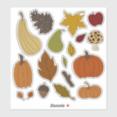 Herfst Afbeelding grafische stickers (Vel)