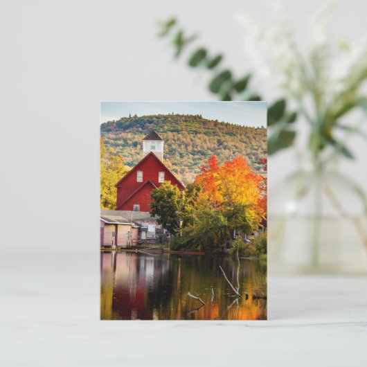 Herfst Afbeelding Grist Mill Ashland New Hampshire Briefkaart (Staand voorkant)