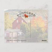 Herfst Afbeelding Grist Mill Ashland New Hampshire Briefkaart (Achterkant)