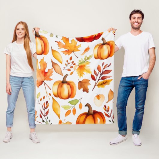 Herfst afdrukken fleece deken (In situ)