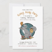 Herfst Afscheid Feestje Reizende Eekhoorn Kaart (Voorkant)