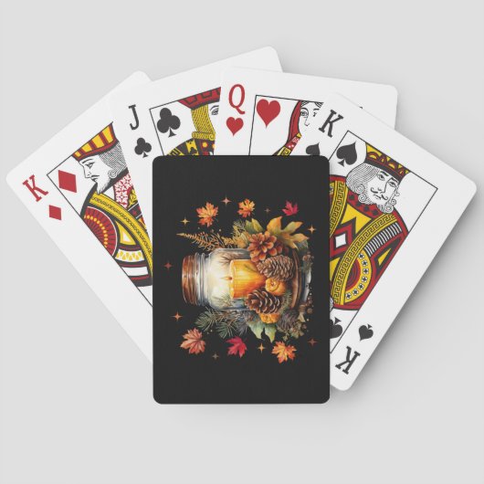 Herfst afspeelkaarten pokerkaarten (Achterkant)