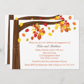 Herfst-afval laat verlofpartij kaart (Voorkant / Achterkant)