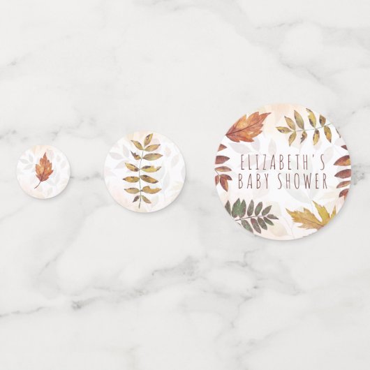 Herfst Afval Waterverf herfst Welkomstteken Confetti (Voorkanten)