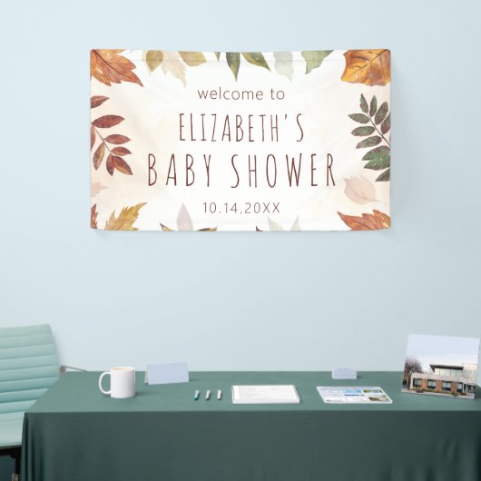 Herfst Afval Waterverf herfst Welkomstteken Spandoek (Beurs)