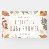 Herfst Afval Waterverf herfst Welkomstteken Spandoek (Horizontaal)