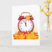 Herfst Alarm Clock-Wenskaarten Kaart (Gele Bloem)