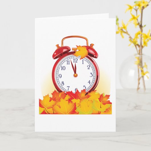 Herfst Alarm Clock-Wenskaarten Kaart (Gele Bloem)