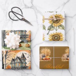 Herfst Alle Gelegenheden, Zonnebloem Herfst, Herfs Inpakpapier Vel