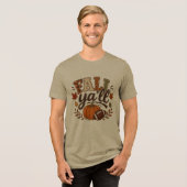 Herfst allemaal Tri-Blend shirt (Voorkant volledig)