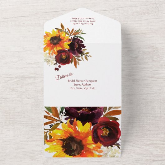 Herfst alles in één bruidsdouche uitnodiging (Buitenkant)