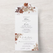 Herfst alles in één bruiloft uitnodiging (Binnen)