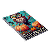 Herfst Allure Uil en Pompoen Halloween Notitieboek (Rechterzijde)