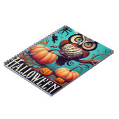 Herfst Allure Uil en Pompoen Halloween Notitieboek (Linkerzijde)