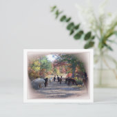 Herfst Alpaca Briefkaart (Staand voorkant)