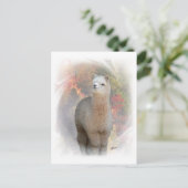 Herfst Alpaca Briefkaart (Staand voorkant)