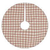 Herfst Amaro op Panna Cotta Gingham - plaid patroo Kerstboom Rok (Voorkant)