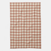 Herfst Amaro op Panna Cotta Gingham - plaid patroo Theedoek (Verticaal)