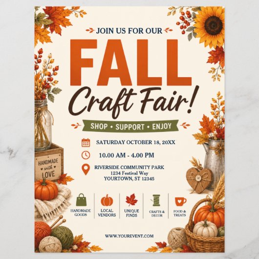 Herfst Ambachtelijke Markt Flyer (Voorkant)