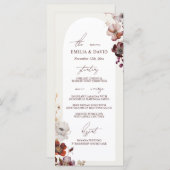 Herfst Anemone Arch Wedding Menu (Voorkant / Achterkant)