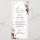 Herfst Anemone Arch Wedding Menu (Voorkant)