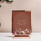 Herfst Anemone Terracotta Boog Huwelijk Welkom Poster