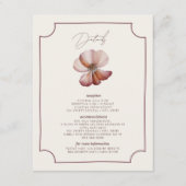 Herfst Anemoon Hand getrokken Border Wedding Detai Informatiekaartje (Voorkant)