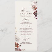 Herfst Anemoon Wedding Menu (Voorkant)