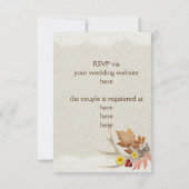 Herfst Antlers op Burlap Kaart (Achterkant)