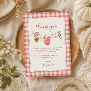 Herfst Appel Baby Waslijn Baby Shower Bedankkaart