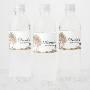 Herfst Appel in het oog Baby Shower Waterfles Etiket
