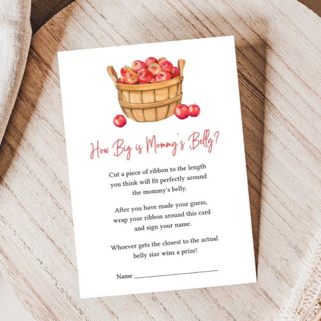 Herfst Appel Mand Baby Shower Hoe Groot Is Spel (Apple Baby Shower Game)