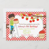 Herfst Appel Plukken Afro-Amerikaanse Verjaardag Kaart (Voorkant)