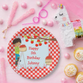 Herfst Appel plukken Afro-Amerikaanse verjaardag Papieren Bordje (Feest)