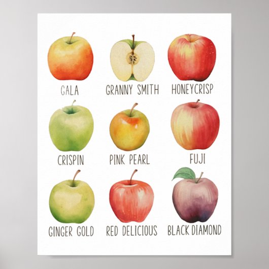Herfst Appel plukken Apple Orchard Boho Boerderij Poster (Voorkant)