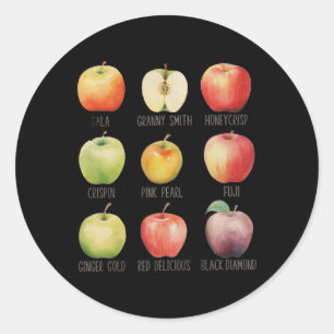 Herfst Appel plukken Apple Orchard Boho Boerderij  Ronde Sticker