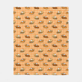 Herfst Appel Pompoen en Pecan Taart Patroon Fleece Deken