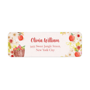 Herfst Appel Tuinieren Baby Shower Retouradres Etiket