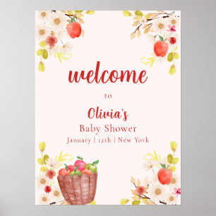 Herfst Appel Tuinieren Baby Shower Welkom Poster