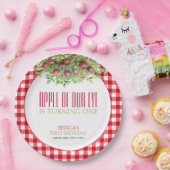 Herfst appel van onze eerste verjaardag papieren bordje (Feest)