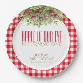 Herfst appel van onze eerste verjaardag papieren bordje (Voorkant)