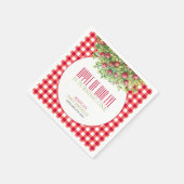 Herfst appel van onze eerste verjaardag servet (Hoek)