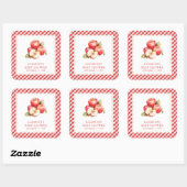 Herfst Appel Van Onze Ogen Baby Shower Vierkante Sticker (Vel)