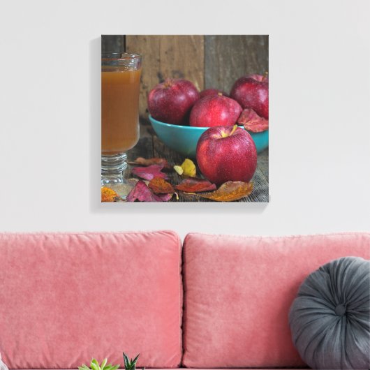Herfst appelcider en appels canvas afdruk (Insitu (Woonkamer))