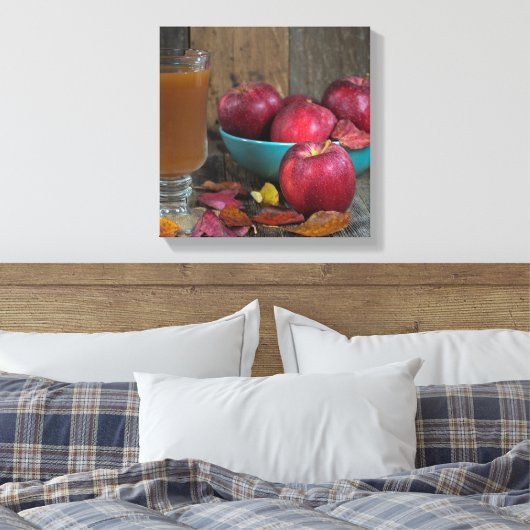 Herfst appelcider en appels canvas afdruk (Insitu (Slaapkamer))