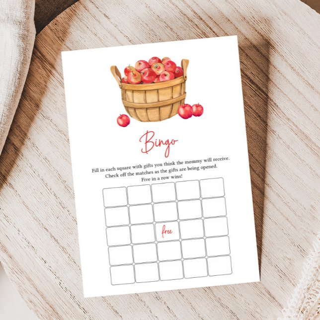 Herfst Appelmand Baby Shower Bingo Spel (Apple Baby Shower Game)