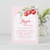 Herfst appeloogst boho coed roze Schattige meisjes Kaart (Staand voorkant)