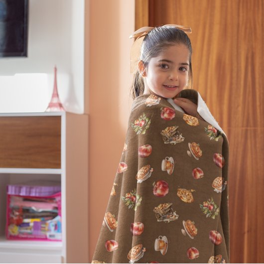 Herfst appeloogst gooien fleece deken