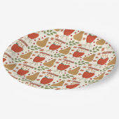 Herfst appels en peren rustiek papieren bordje (Gekanteld)