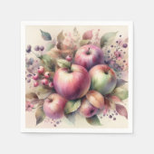Herfst appels in pastelkleuren waterverf schilderi servet (Voorkant)